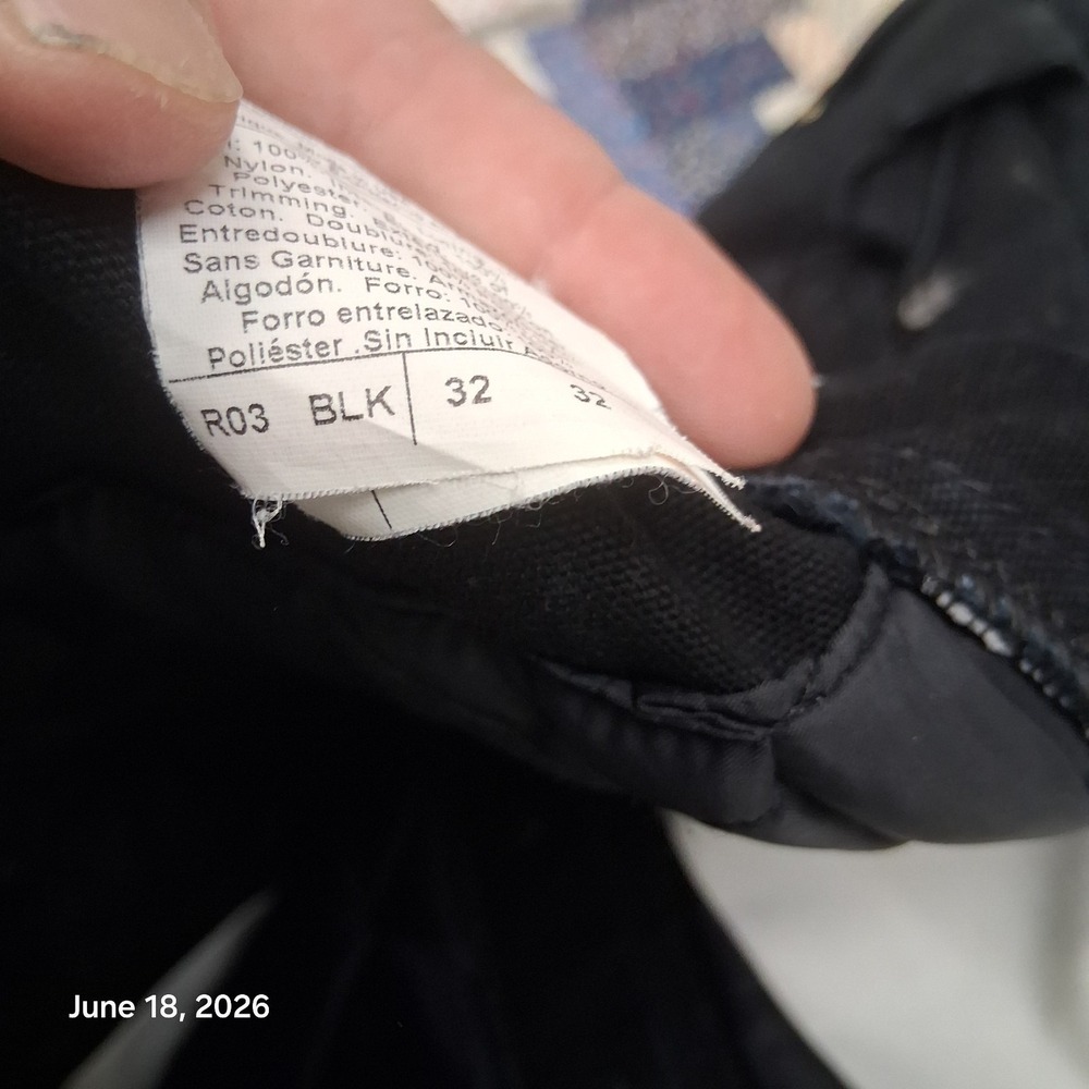 Vintage 2002 Carhartt R03 BLK Insulated Black Double Knee Overall Bibs Sz 32x32 - Picture 7 of 15